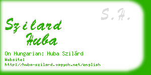 szilard huba business card